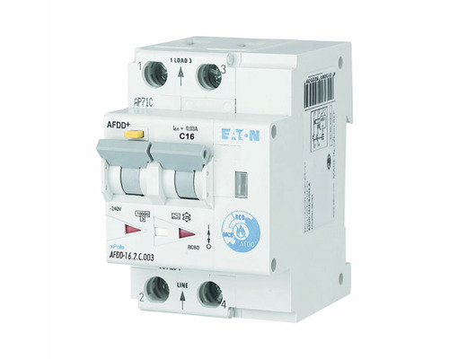 Întreruptor automat cu protecție diferențială & arc electric Eaton xPole AFDD 2P 16A 10kA/30mA, curbă C, tip AC