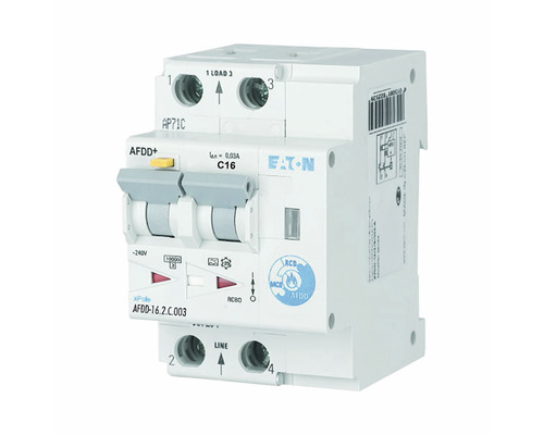 Întreruptor automat cu protecție diferențială & arc electric Eaton xPole AFDD 2P 16A 10kA/30mA, curbă C, tip AC Întreruptor automat cu protecție diferențială & arc electric Eaton xPole AFDD 2P 16A 10kA/30mA, curbă C, tip AC