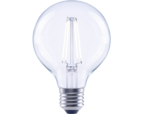 Bec LED variabil Flair E27 7W 806 lumeni, glob clar G80, lumină neutră Bec LED transparent în formă de glob