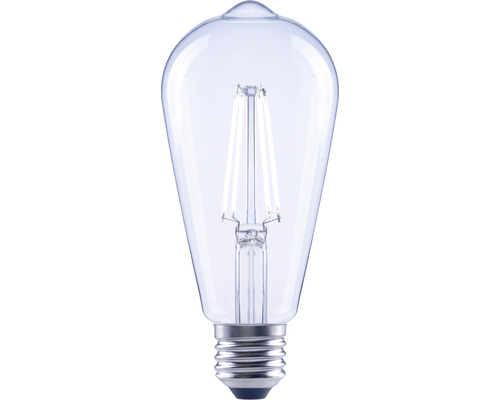Bec LED variabil Flair E27 4W 470 lumeni, glob pară ST64, lumină neutră Bec LED în stil Edison cu sticlă transparentă