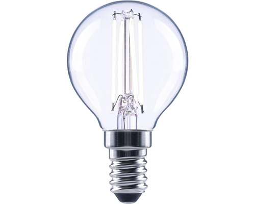 Bec LED variabil Flair E14 4W 470 lumeni, glob clar G45, lumină neutră