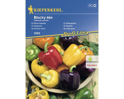 Semințe de legume Kiepenkerl, ardei gras Blocky mix F1
