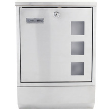 Cutie poștală din oțel inoxidabil cu ferestre și încuietoare