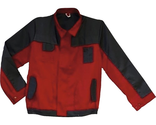 Jachetă de lucru DCT Asimo din bumbac + poliester roșu/gri, mărimea 52