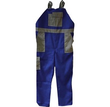 Pantaloni de lucru cu pieptar DCT Asimo din bumbac + poliester albastru/gri, mărimea 58-thumb-1