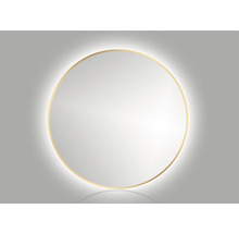 Oglindă baie cu LED Cordia Round Line Ø80 cm ramă aurie IP 44