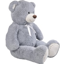 Ursuleț de pluș gri cu fundă