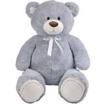 Ursuleț de pluș gri cu fundă