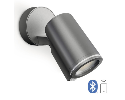 Lumină de perete gri cu simbol Bluetooth