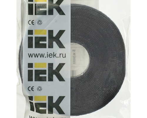 Organizator bandă scai/velcro pentru cabluri IEK 20mm x 5m, negru