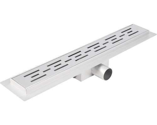 Canal de duș din oțel inoxidabil cu model de fante