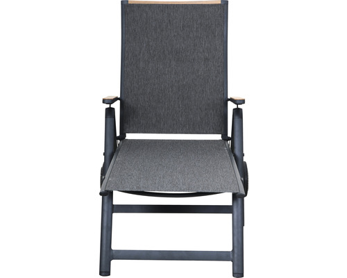 Scaun de grădină cu brațe și tapițerie textilă