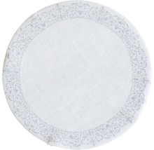 Runner de masă rotund cu margine decorativă