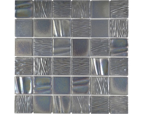 Mozaic piscină CG KN3 Quadrat Kanran black 29,5x29,5 cm