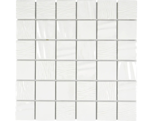 Mozaic piscină CG KN5 Quadrat Kanran alb 29,5x29,5 cm