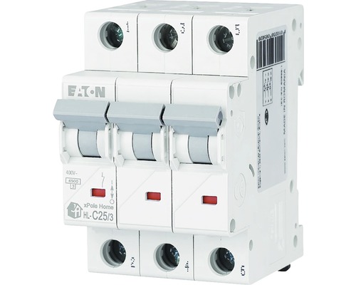 Disjunctor electric modular Eaton xPole Home 3P+N 25A | HORNBACH