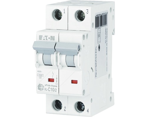 Disjunctor electric modular Eaton xPole Home 2P 10A 4,5kA, curbă C-0