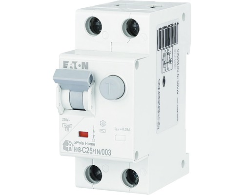 Întreruptor automat cu protecție diferențială Eaton xPole Home RCBO 1P+N 25A 6kA/30mA, curbă C