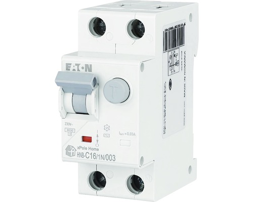 Întreruptor automat cu protecție diferențială Eaton xPole Home RCBO 1P+N 16A 6kA/30mA, curbă C