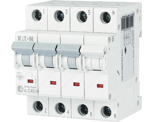 Disjunctor electric modular Eaton xPole Home 3P+N 40A 4,5kA, curbă C