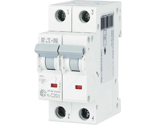 Disjunctor electric modular Eaton xPole Home 2P 20A 4,5kA, curbă C