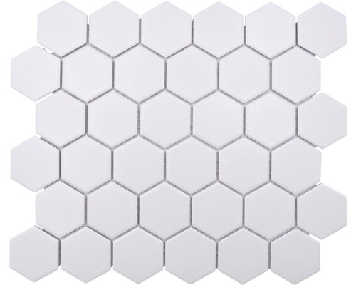 Mozaic piscină HX AT51 hexagon uni alb R10B 32,5x28,1 cm