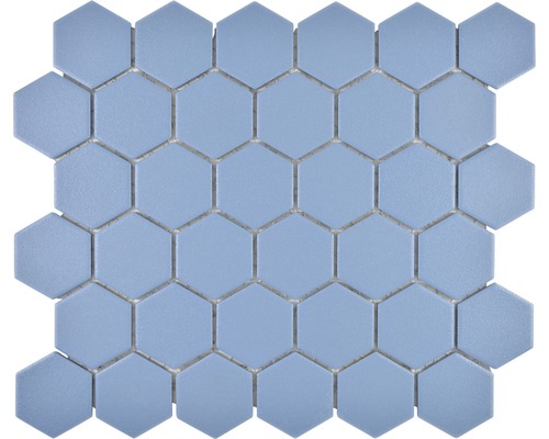 Mozaic piscină HX AT53 hexagon albastru verde R10B 32,5x28,1 cm
