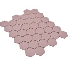 Mozaic piscină ceramic HX AT54 Hexagon Uni roșu cărămidă 32,5x28,1 cm