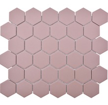 Mozaic piscină ceramic HX AT54 Hexagon Uni roșu cărămidă 32,5x28,1 cm