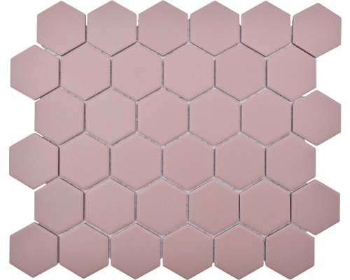 Mozaic piscină ceramic HX AT54 Hexagon Uni roșu cărămidă 32,5x28,1 cm
