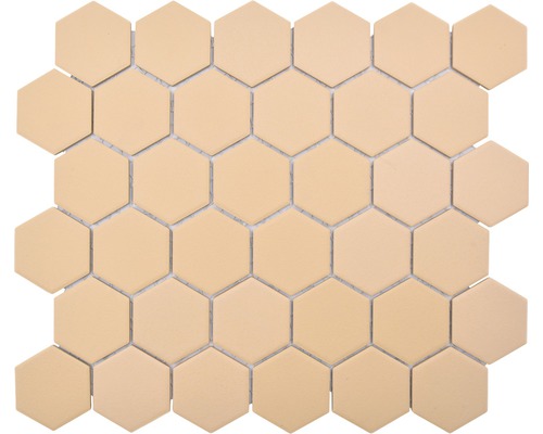 Mozaic piscină AT57 hexagon uni orange 32,5x28,1 cm