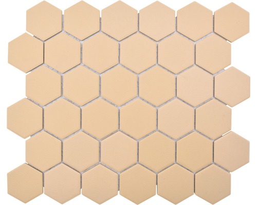 Mozaic piscină AT57 hexagon uni orange 32,5x28,1 cm Placă de mozaic cu formă hexagonală
