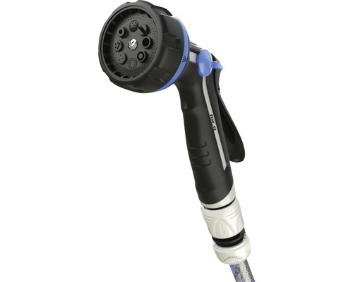 Pistol de pulverizare pentru furtun de grădină cu diferite tipuri de jet