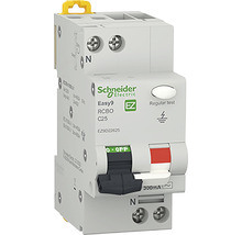 Întreruptor automat cu protecție diferențială Schneider Easy9 RCBO 1P+N 25A 4,5kA/300mA, curbă C