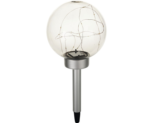 Lampă solară cu formă sferică și țăruș de pământ