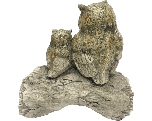 Figurină decorativă pereche de bufnițe pe ramură