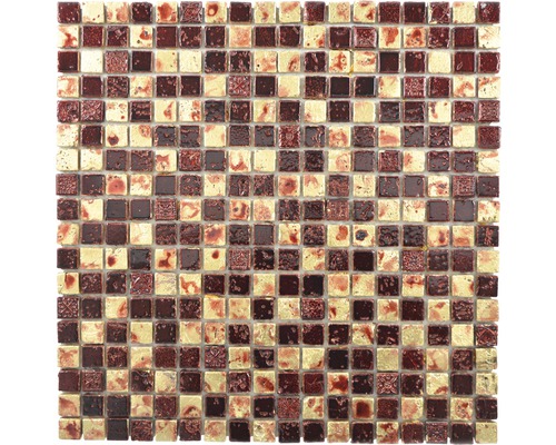 Mozaic piatră naturală XAM 67 auriu-roșu 30x30 cm