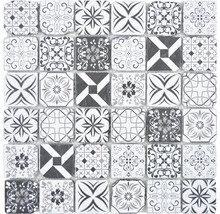 Mozaic Quadrat black&white 30x30 cm