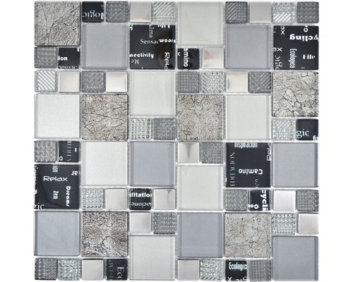 Mozaic XCM MC529 combi silver black 29,8x29,8 cm
