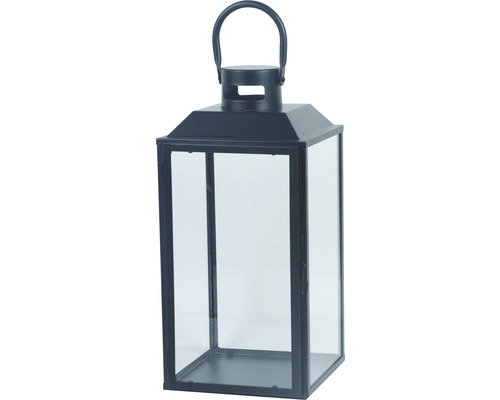 Felinar decorativ din metal cu mâner și geamuri din sticlă