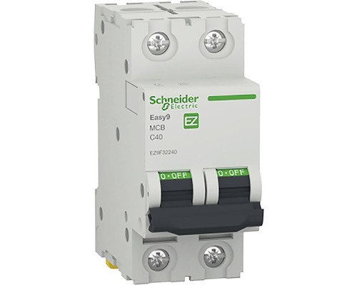 Disjunctor electric modular Schneider Easy9 2P 40A 4,5kA, curbă C