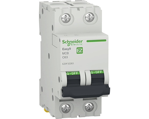 Disjunctor electric modular Schneider Easy9 2P 63A 4,5kA, curbă C