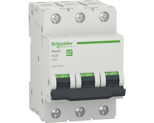 Disjunctor electric modular Schneider Easy9 3P 32A 4,5kA, curbă C