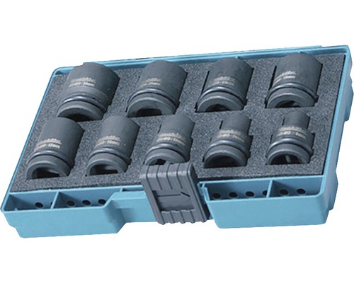Set de chei tubulare Makita într-o cutie albastră cu inserție de spumă