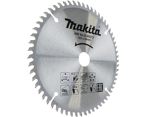 Disc circular pentru ferăstrău Makita, 165 x 20 milimetri