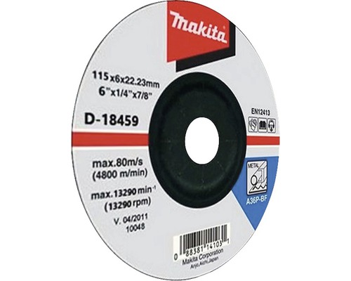 Disc de tăiere Makita cu dimensiunile 115x6x22,23 mm