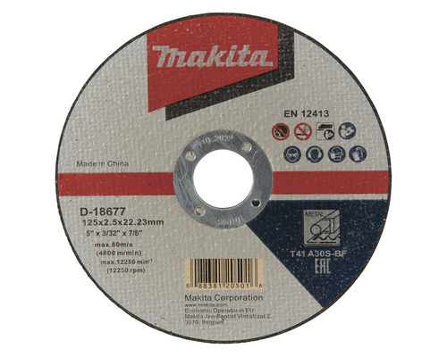 Disc debitare metale Makita Ø125x2,5x22,23 mm