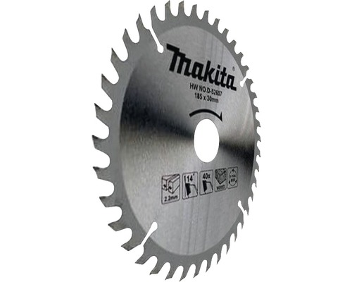 Pânză de ferăstrău Makita cu diametrul de 185 milimetri și alezaj de 30 milimetri pentru lemn