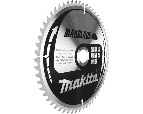 Disc de ferăstrău Makita, diametru 260 milimetri