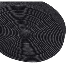 Organizator bandă scai/velcro pentru cabluri Meister 20mm x 5m, negru